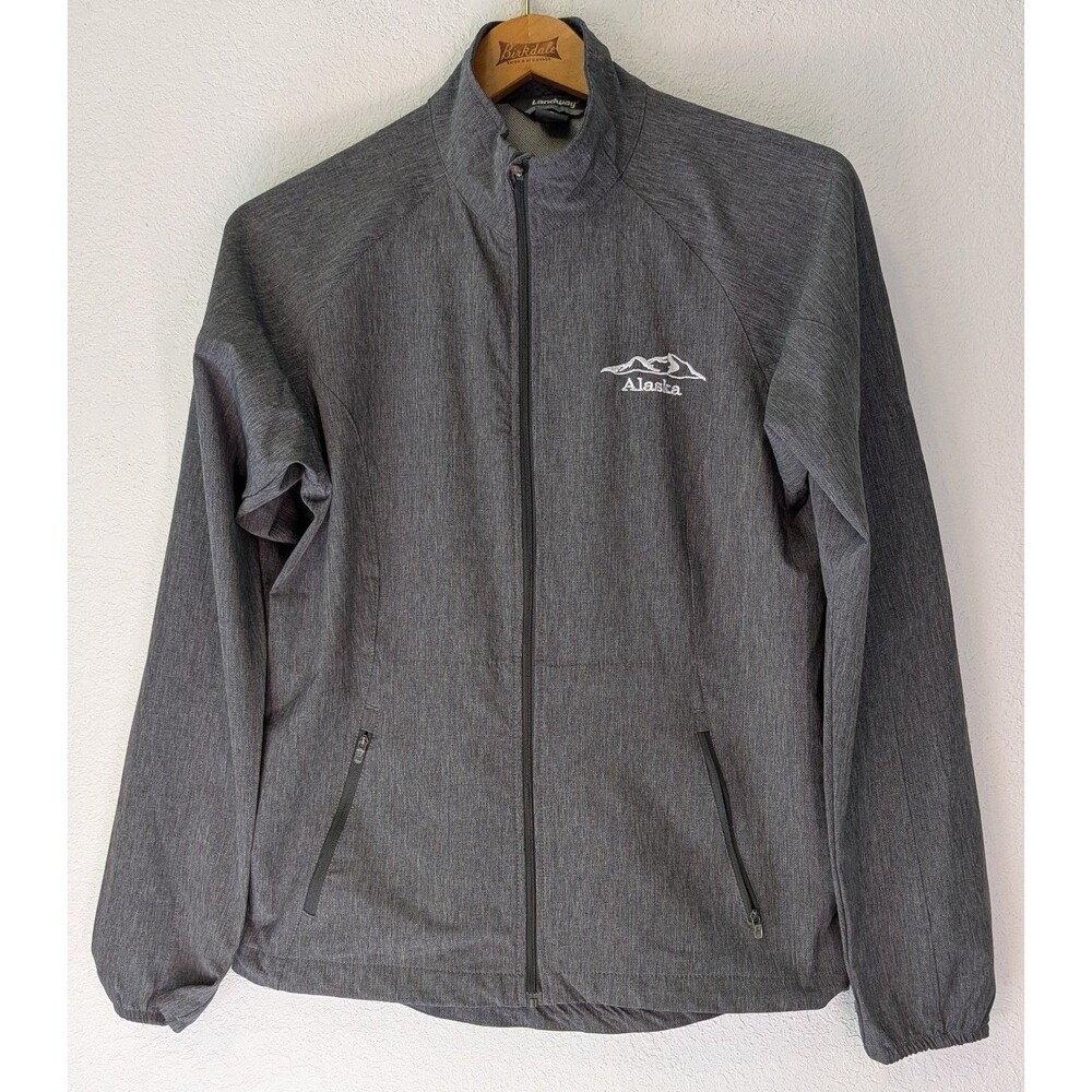 Landway Soft-shell Men's Size M Medium Jacket Full Zip Gray (898m)